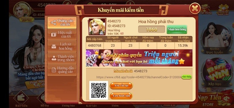 CF68 - Mạnh tay quay hũ, đổi thưởng tiền về như lũ